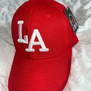 Red LA Baseball Cap